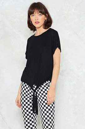 Nasty Gal Tie to Keep Up Relaxed Tee