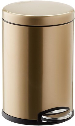 Container Store simplehuman Brass 1.2 gal. Round Step Trash Can - ShopStyle