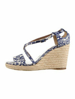 Thumbnail for your product : Tabitha Simmons Floral Ankle Strap Sandals Tan