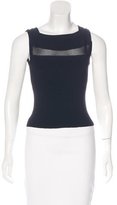 Thumbnail for your product : Alaia Mesh-Trimmed Sleeveless Top