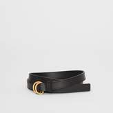 Thumbnail for your product : Burberry Slim Leather Double D-ring Belt