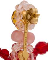 Thumbnail for your product : Simone Rocha beaded bow chandelier earrings
