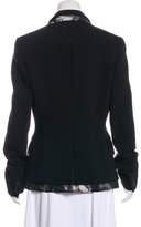 Thumbnail for your product : Alexander McQueen Virgin Wool-Blend Long Sleeve Blazer