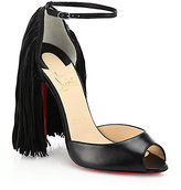 Thumbnail for your product : Christian Louboutin Otrot Leather Fringed Sandals