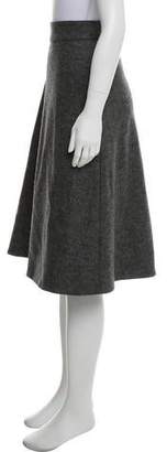 Margaret Howell Wool Knee-Length Skirt Grey Wool Knee-Length Skirt