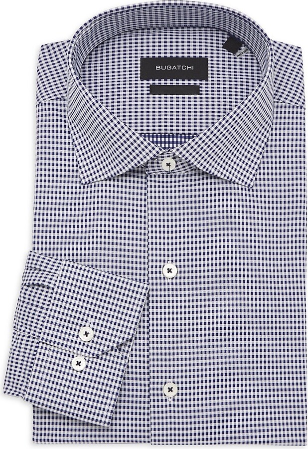 Gingham Check Comfort-Stretch Fit Dress Shirt