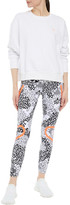 Thumbnail for your product : adidas by Stella McCartney TruePace reflective-trimmed leopard-print stretch leggings
