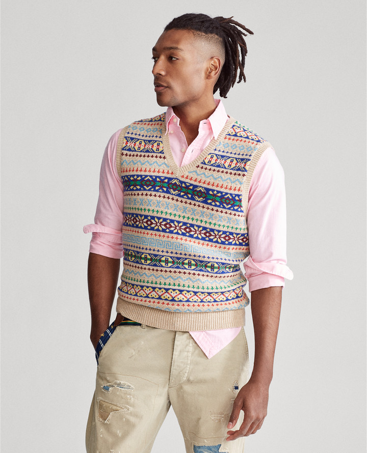 ralph lauren fair isle vest