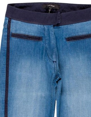Isabel Marant Two-Tone Straight-Leg Jeans