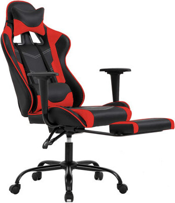 Reclining Ergonomic Faux Leather PC & Racing Gaming Chair with Fireproof Certification Inbox Zero Color: Black/Gray