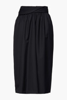Thumbnail for your product : 3.1 Phillip Lim Twist-front gathered wool-blend twill midi skirt