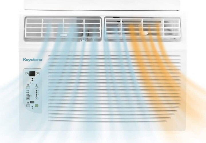 Key Stone 8,000 BTU (DOE) Window Air Conditioner with 3,500 BTU Supplemental Heat Capability