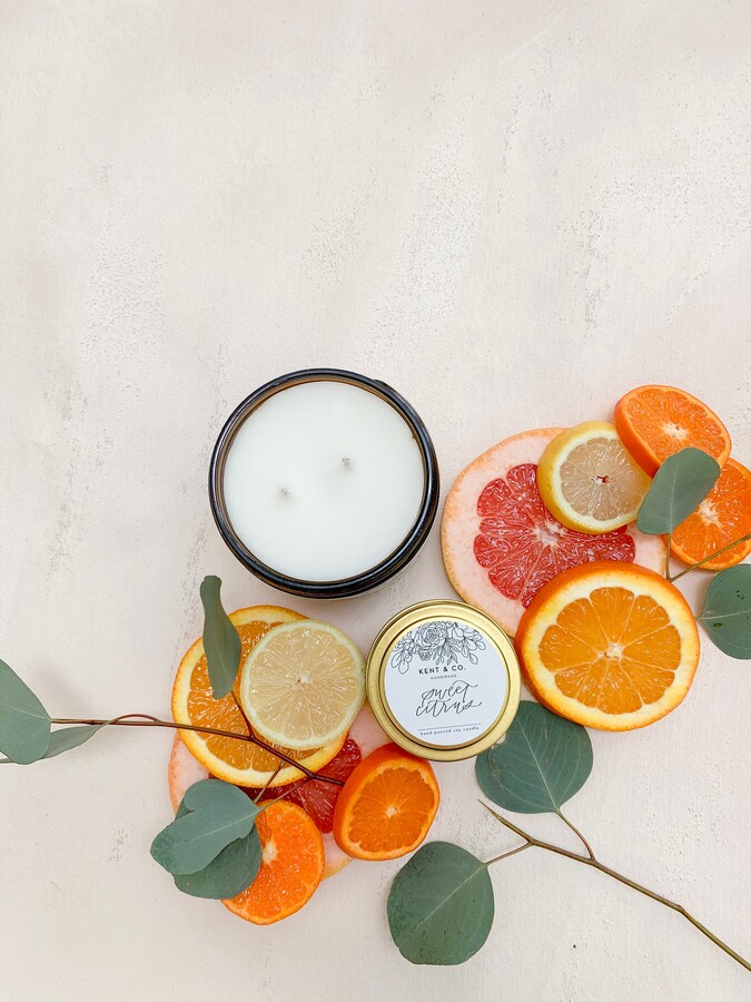 Sweet Citrus Soy Candle | Capri Sugared Grapefruit Lemon Lime Island Green Leaves Cult Favorite