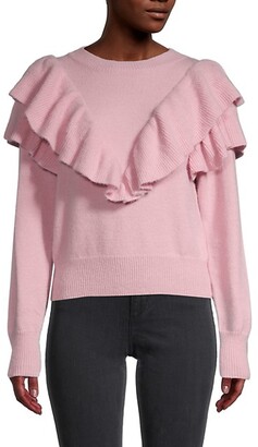 pink ruffle sweatshirt