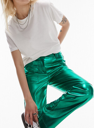 Metallic Green Pants