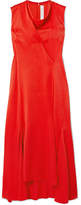 Thumbnail for your product : Victoria Beckham Draped Crepe Midi Dress - Red