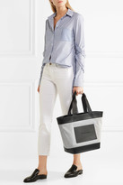 Thumbnail for your product : Alexander Wang Leather-trimmed Woven Canvas Tote - Gray