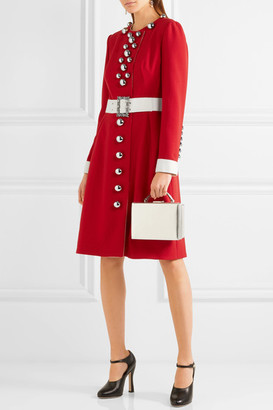 Dolce & Gabbana Embellished Wool-blend Dress - Red
