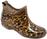 leopard ankle rain boots