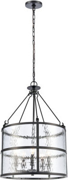 Orren Ellis Strout 18'' Wide 5-Light Pendant - Matte Black