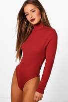 Thumbnail for your product : boohoo Petite Turtle Neck Knitted Bodysuit