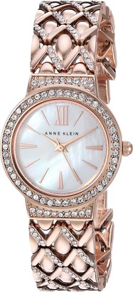 Anne Klein Women's AK/1994MPRG Swarovski Crystal Accented Rose Gold-Tone Bracelet Watch