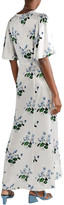 Thumbnail for your product : Les Rêveries Tie-front floral-print silk-satin maxi dress