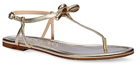 Kate Spade Women's Piazza Knotted Bow Patent Leather Thong Sandals ...