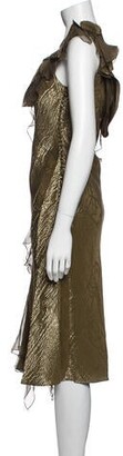 Christian Dior Vintage Midi Length Dress Metallic
