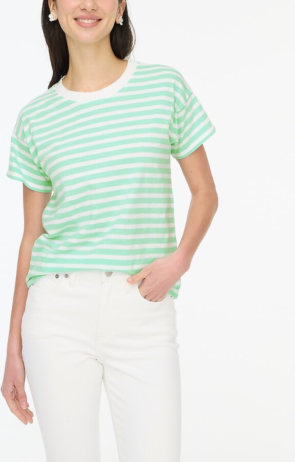 Striped crewneck tee