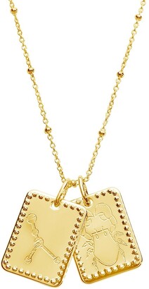 Sterling Forever 14K Yellow Goldtone Zodiac Tag Necklace
