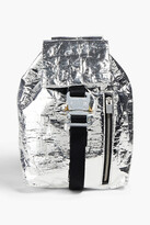Thumbnail for your product : Alyx Faux leather-trimmed metallic shell backpack
