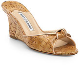 Thumbnail for your product : Manolo Blahnik Cork Wedge Slide sandals