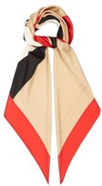 Thumbnail for your product : Burberry Icon Stripe Logo-jacquard Silk-twill Scarf - Beige Multi