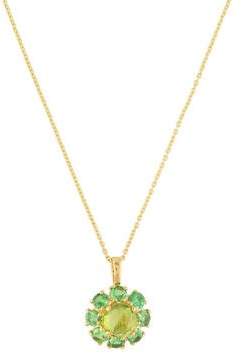 Ippolita 18K Peridot & Tsavorite Mini Flower Pendant Necklace