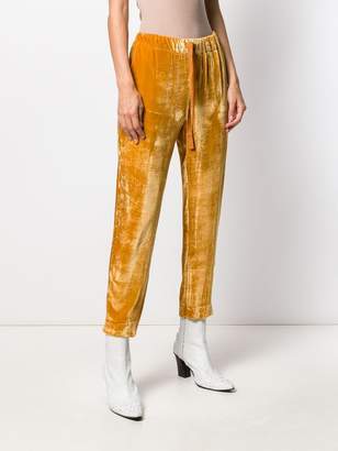 Semi-Couture Velvet Cropped Trousers
