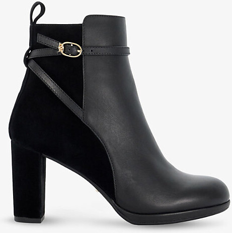 Tayla Dune Taraa Boots Dune Womens Black Suede Mix Optical