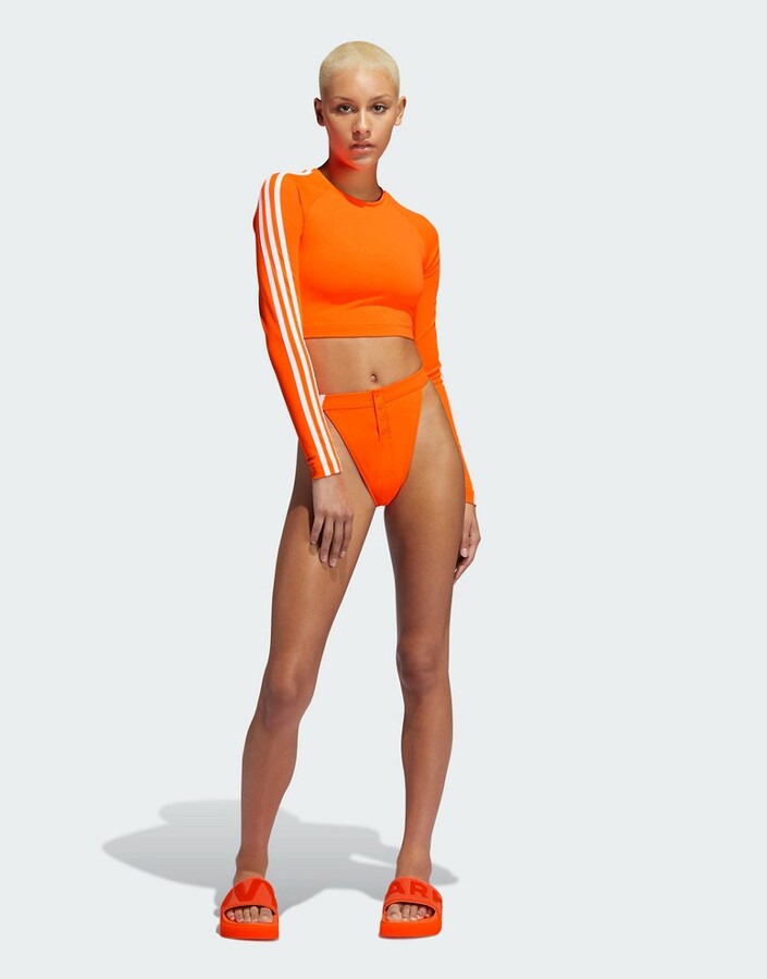 Ivy Park adidas Originals x bikini bottoms with snaps detail in orange -  ShopStyle Two Piece Swimsuits