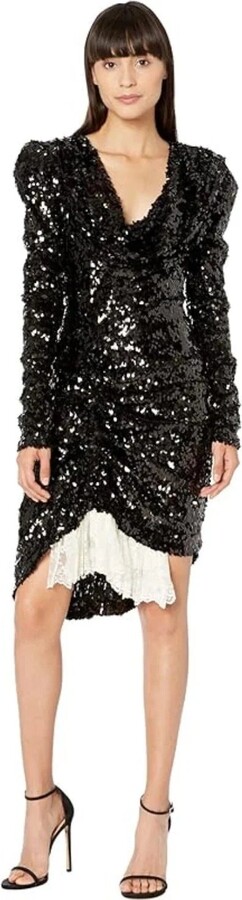 Preen by Thornton Bregazzi Karin Dress Women's Black Sequins Party RED621
