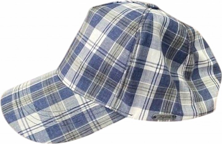 Wigens Men's Linen/cotton Baseball Cap In Navy