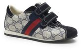Thumbnail for your product : Gucci Kid's Double-Strap Fabric Sneakers