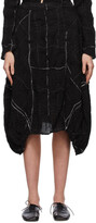 Thumbnail for your product : Renli Su Black Asymmetric Smocking Skirt