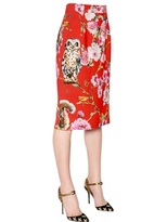 Thumbnail for your product : Dolce & Gabbana Floral Stretch Viscose Cady Pencil Skirt
