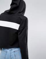 Thumbnail for your product : Dr. Denim Cropped Hoodie With Stripe