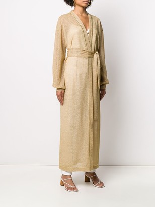 Oseree Long-Sleeve Belted Knit Coat