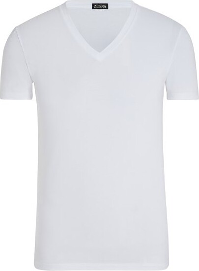 Zegna V-Neck Slim Cut T-Shirt