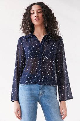 Lucca Couture Starry Night Tie-Back Blouse