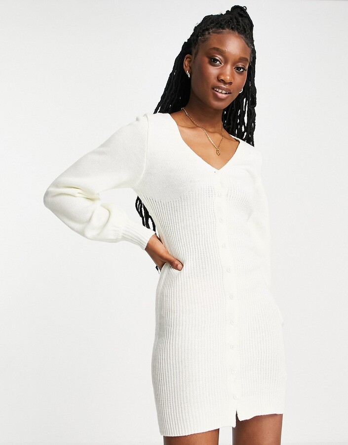 In The Style x Billie Faiers knitted button through long sleeve