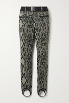 Thumbnail for your product : Goldbergh Skin Belted Snake-print Slim-leg Stirrup Ski Pants