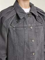 Thumbnail for your product : J.W.Anderson Floating Sleeved Denim Jacket - Womens - Dark Grey